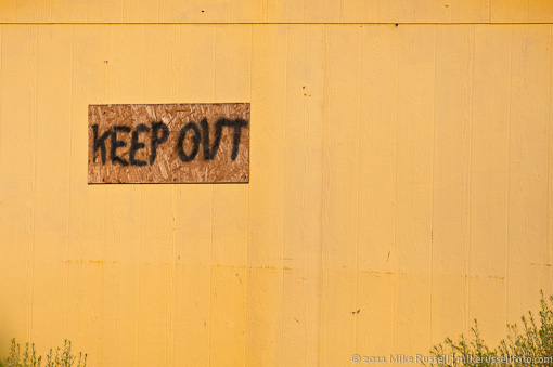 Keep Out sign in Nothing, Arizona