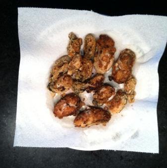 Pacific oysters, all fried up