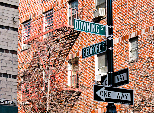 Intersection of Bedford and Downing Streets in New York City, courtesy of Delusion Productions