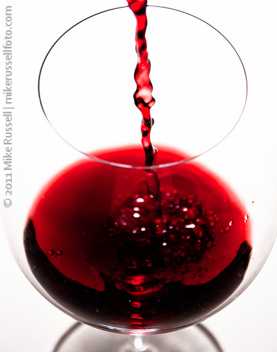 Red wine in a glass