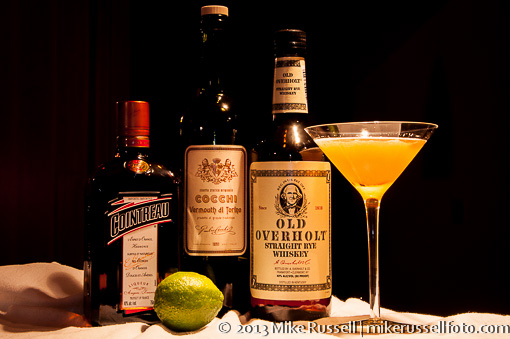 Classic ingredients for the Oriental Cocktail